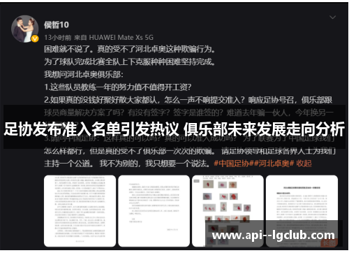 足协发布准入名单引发热议 俱乐部未来发展走向分析